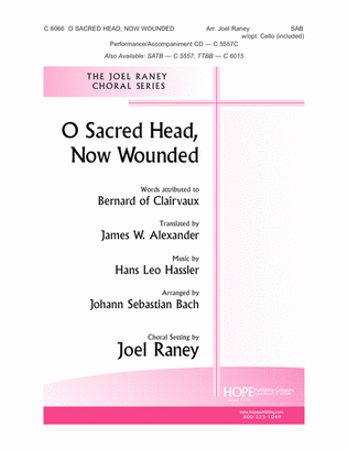 Book cover for O Sacred Head, Now Wounded-SAB-Digital Download