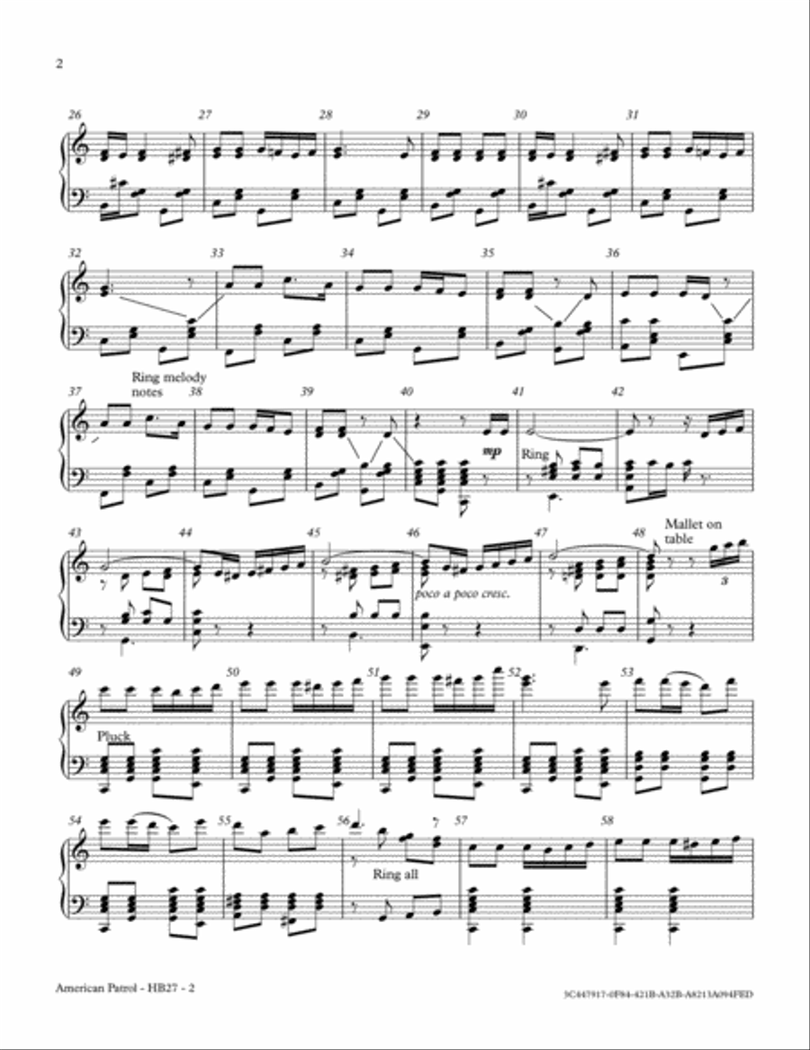 American Patrol Handbell Choir scores gallery preview page 2