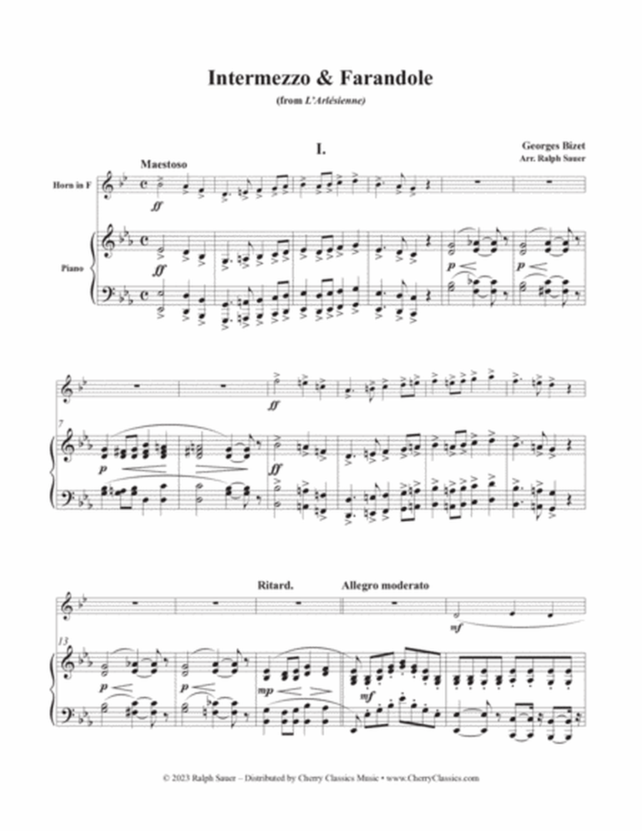 Intermezzo and Farandole for Horn and Piano
