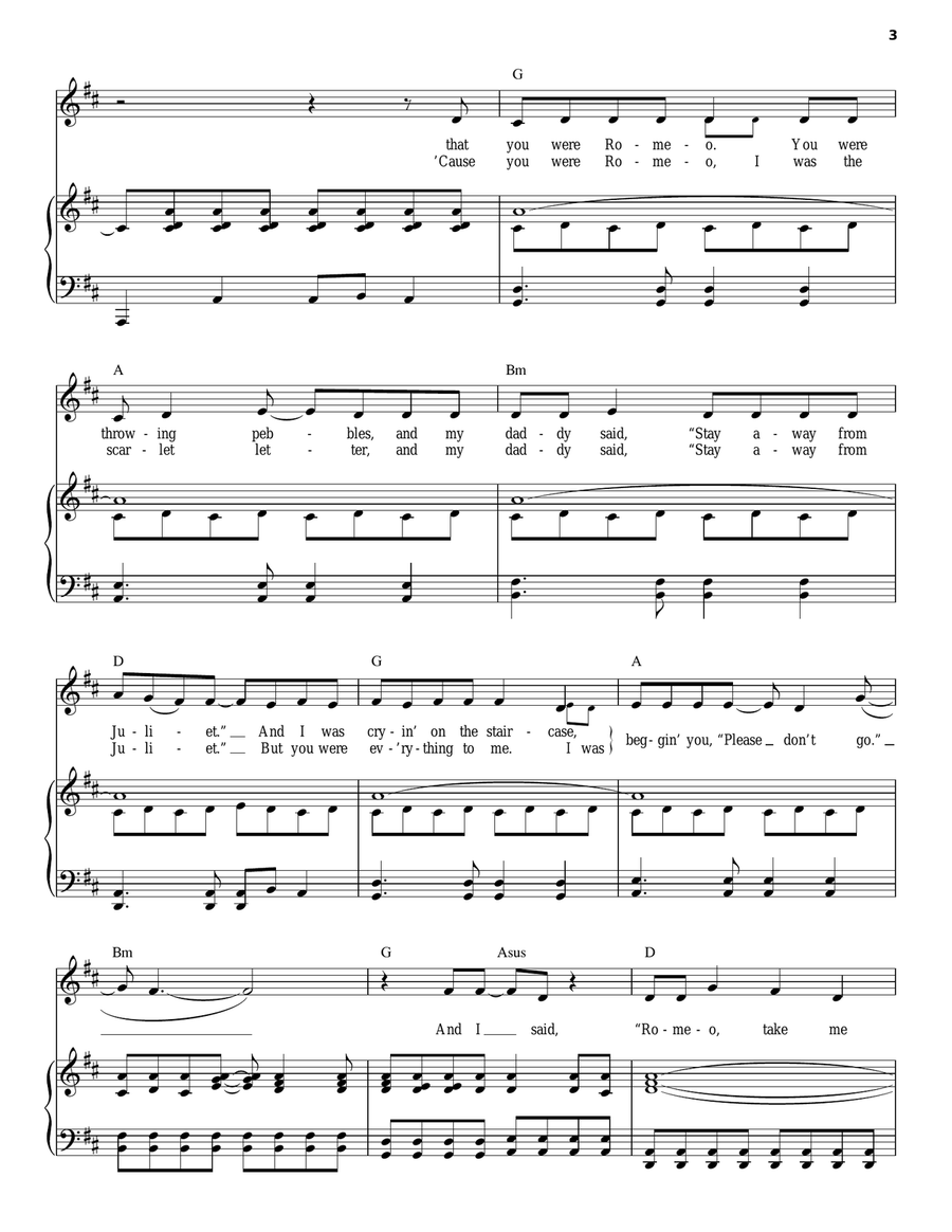 Love Story Piano, Vocal scores gallery preview page 3