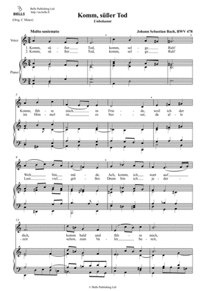 Komm susser Tod, BWV 478 (A minor)