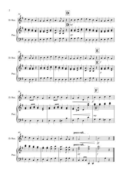 Ode to Joy for Descant Recorder and Piano image number null