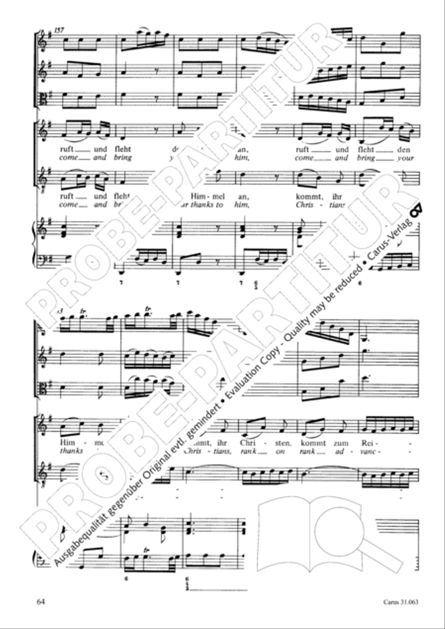 Christians, etch this blessed day (Christen, atzet diesen Tag) 4-Part scores gallery preview page 65