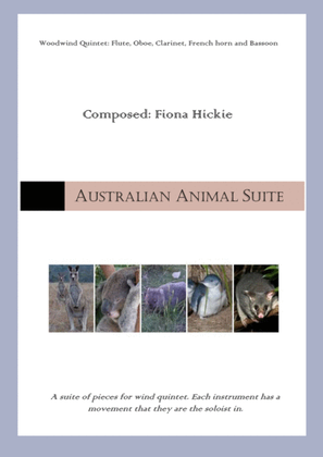 Book cover for Australian Animal Suite: Wind Quintet
