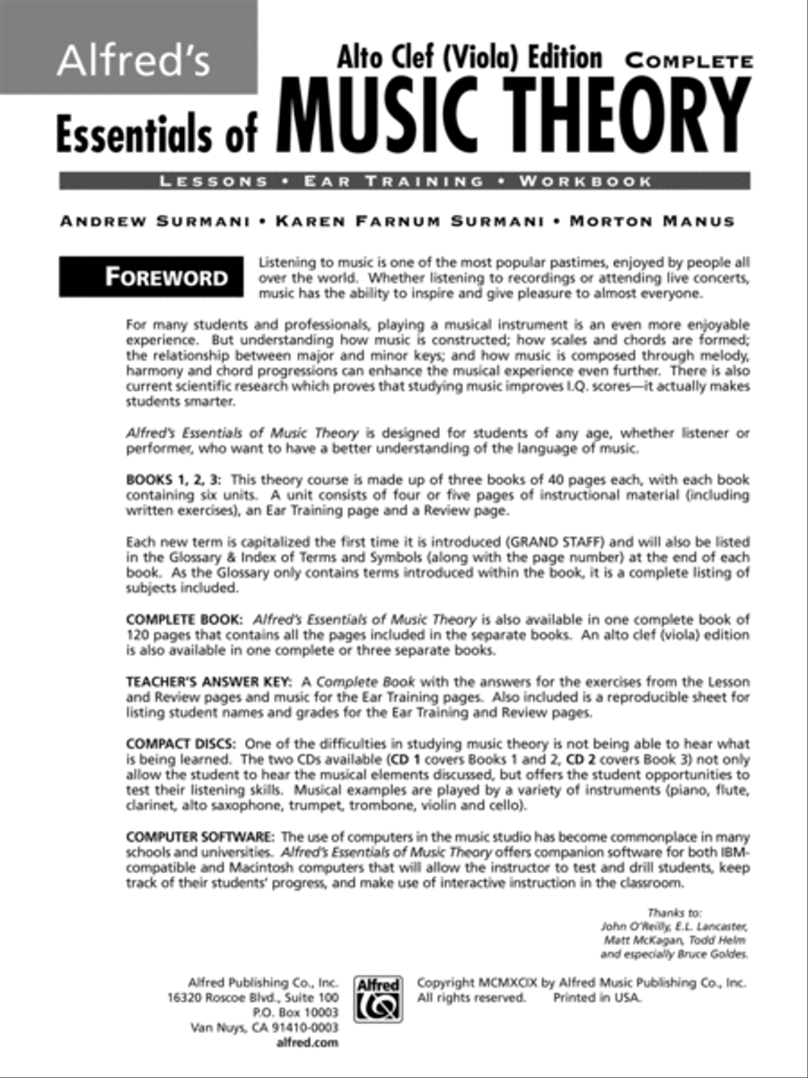 Alfred's Essentials of Music Theory Viola scores gallery preview page 2