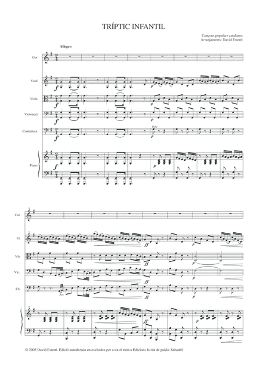 Tríptic infantil Unison Choir scores gallery preview page 4