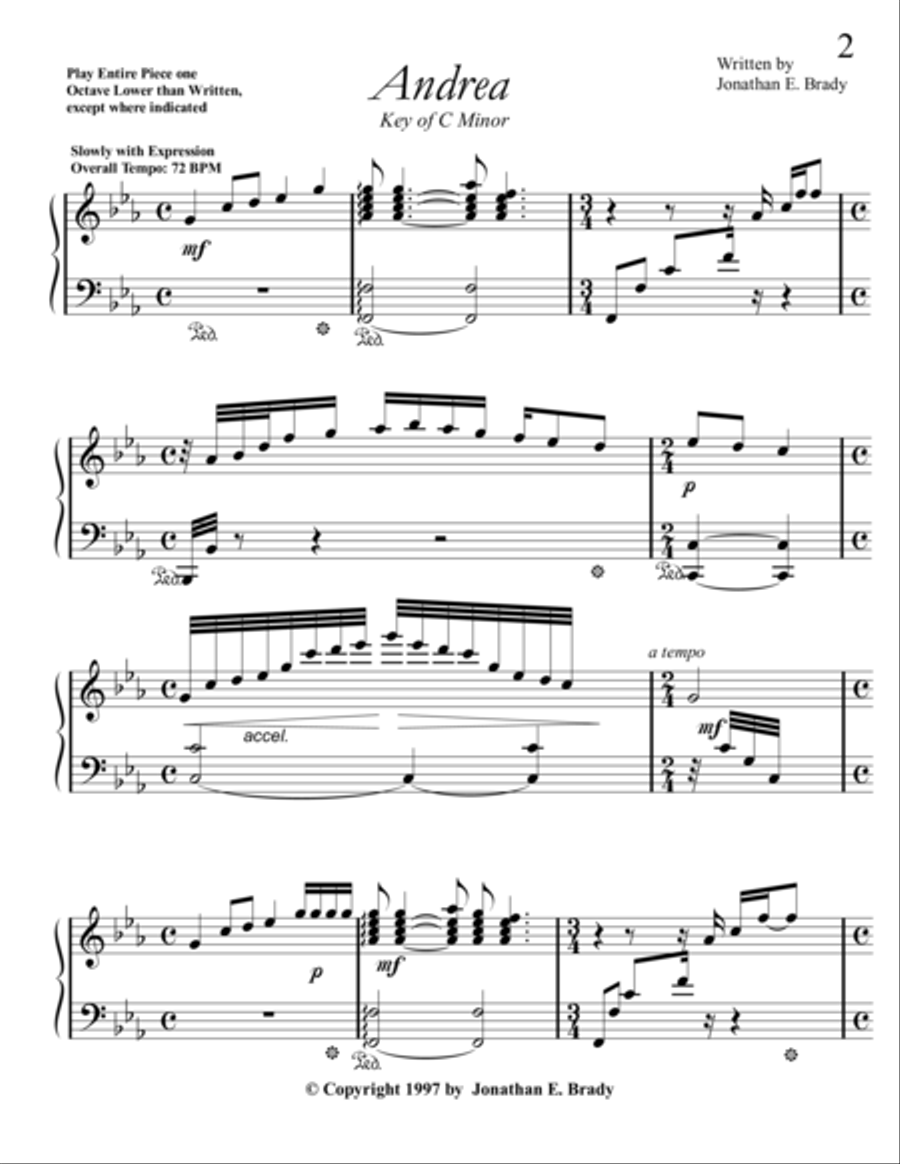 Andrea Andrea Piano Solo scores gallery preview page 2