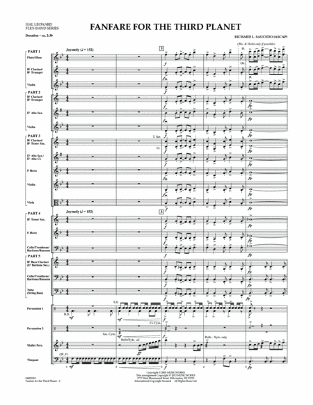 Fanfare For The Third Planet - Conductor Score (Full Score)