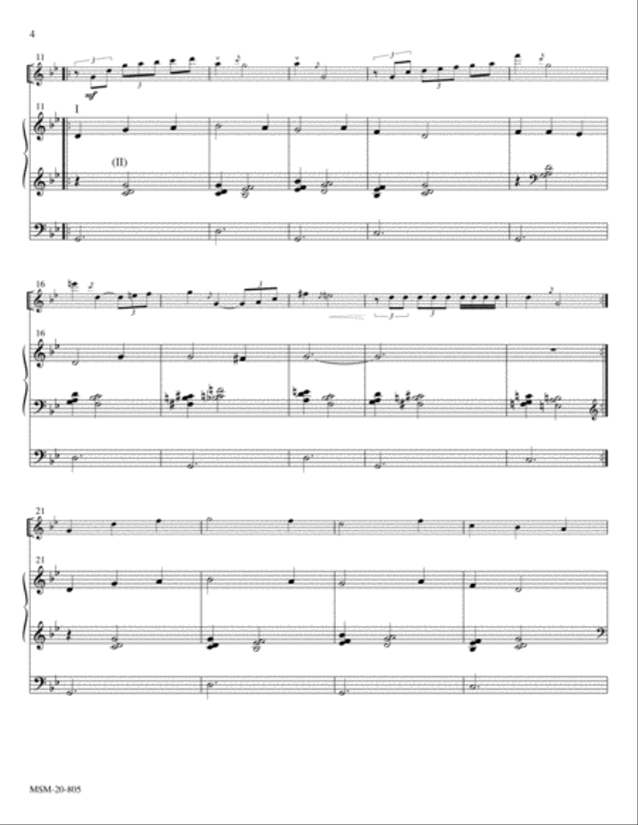 If Thou But Trust In God to Guide Thee (Variations for Flute and Organ) Flute scores gallery preview page 2