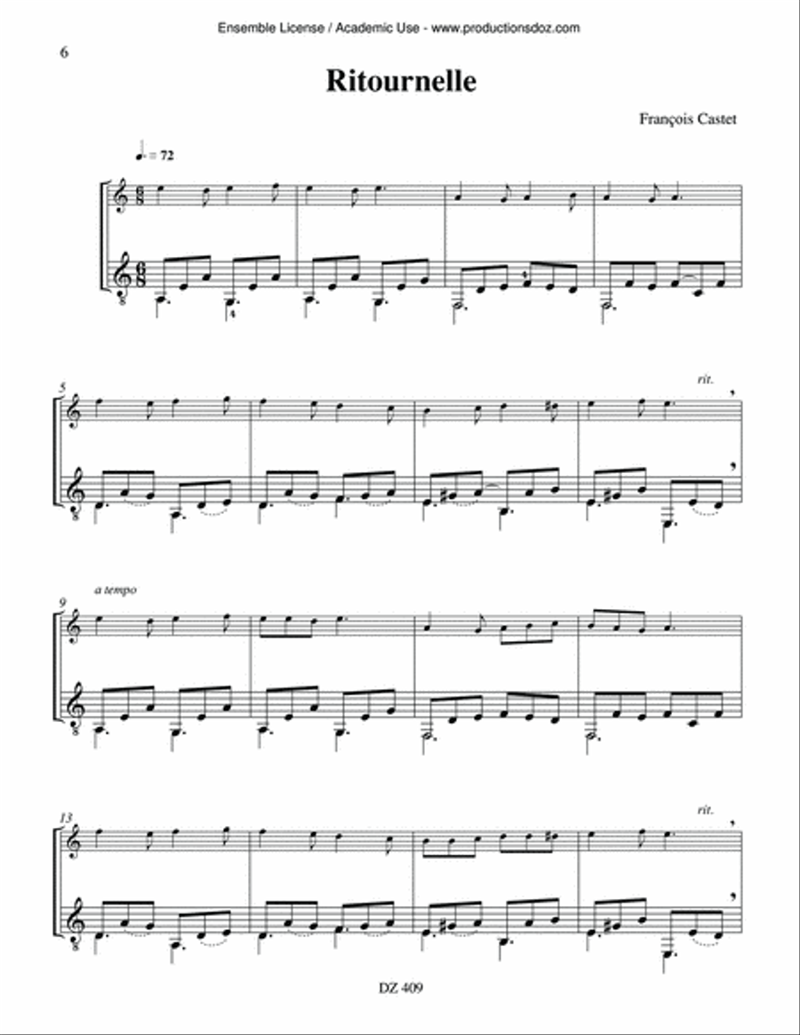 Six pièces Flute scores gallery preview page 6