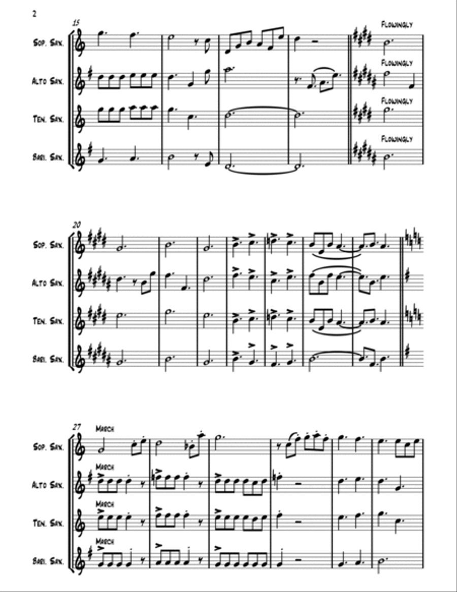 Star Trek - The Next Generation(r) Saxophone Quartet scores gallery preview page 3