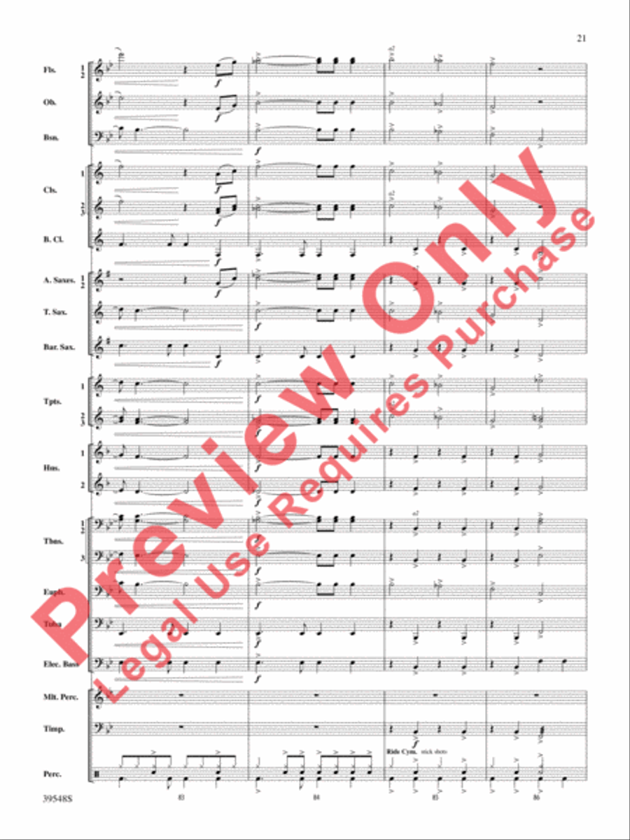 The Beatles Remembered Concert Band scores gallery preview page 22