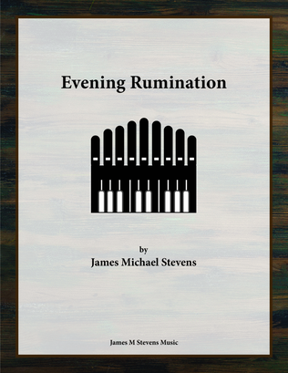 Book cover for Evening Rumination - Organ Solo