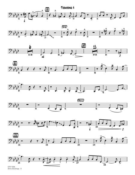 Shiny Stockings (arr. Sammy Nestico) - Trombone 4