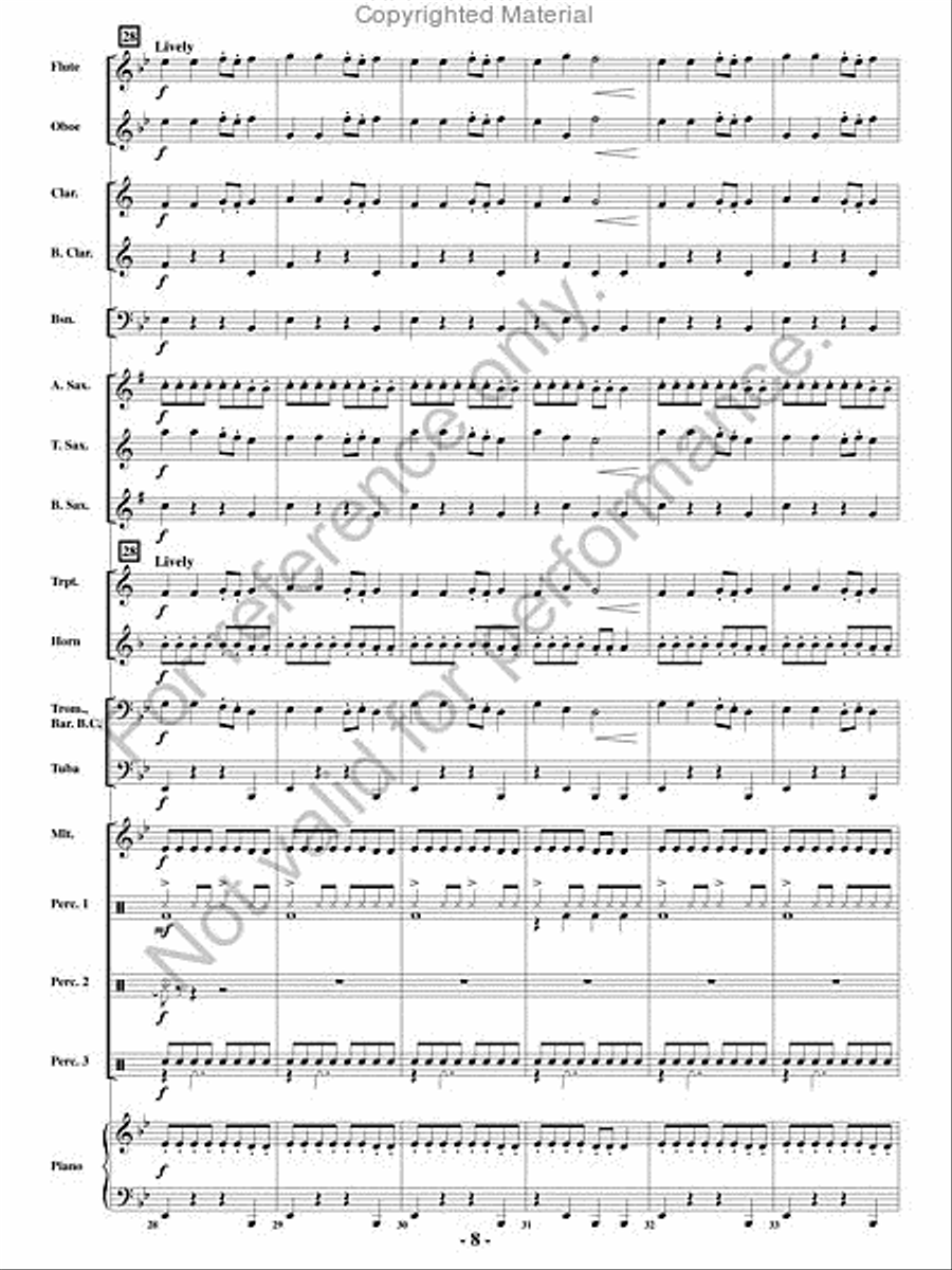 Appalachian Folk Dance Concert Band scores gallery preview page 7