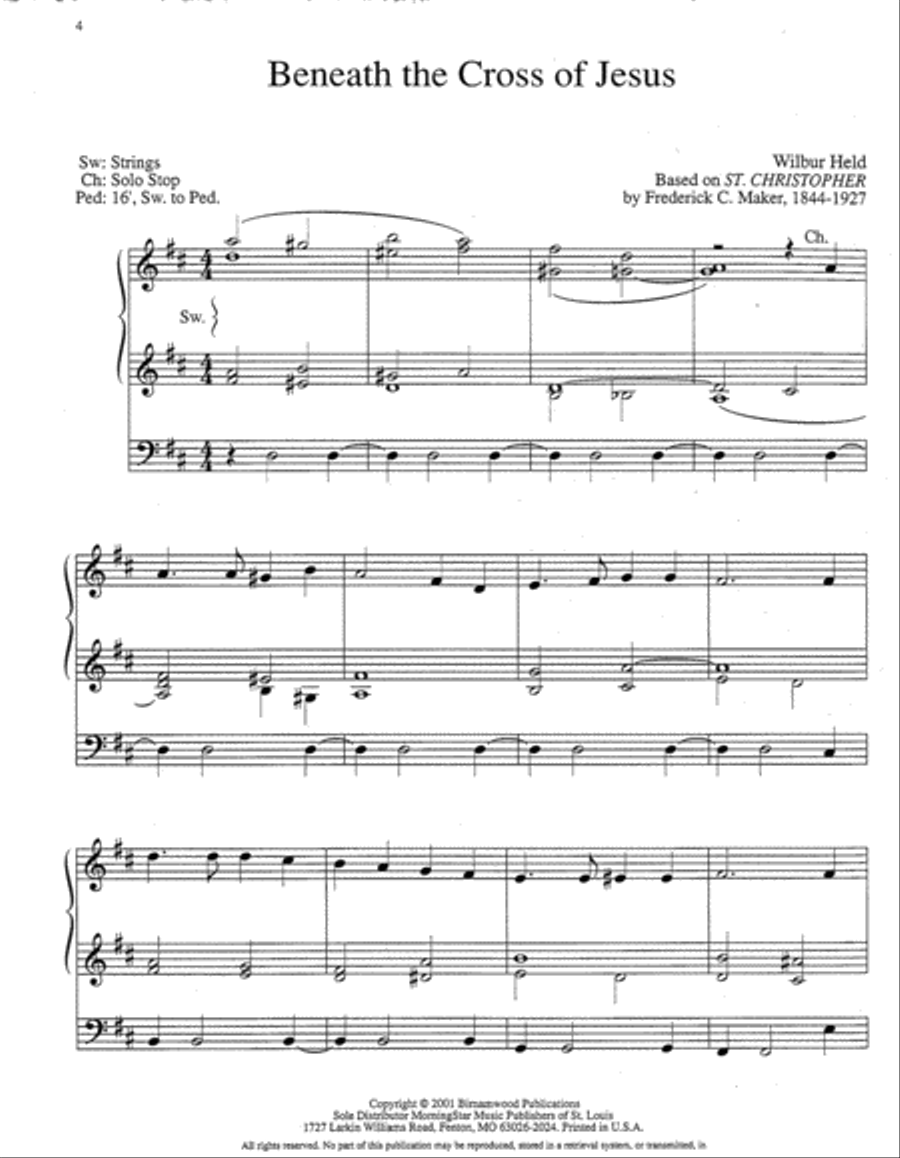 Beneath the Cross Organ scores gallery preview page 2
