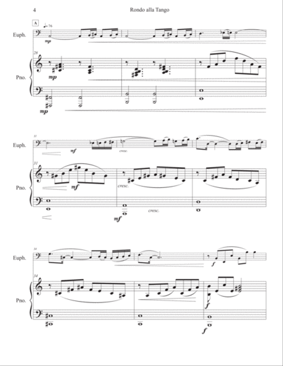 Rondo alla Tango Euphonium scores gallery preview page 5