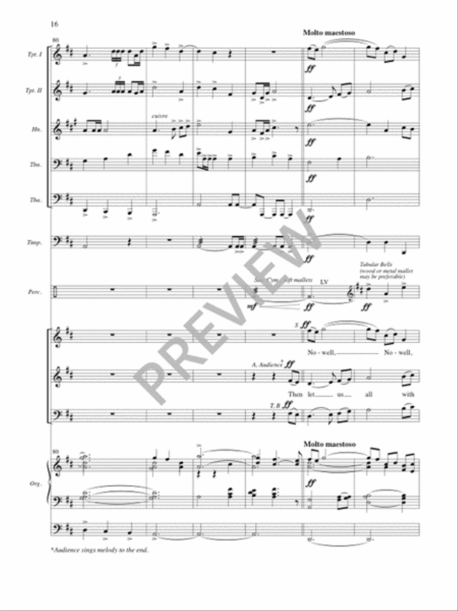 Festival First Nowell - Full Score and Parts 4-Part scores gallery preview page 17