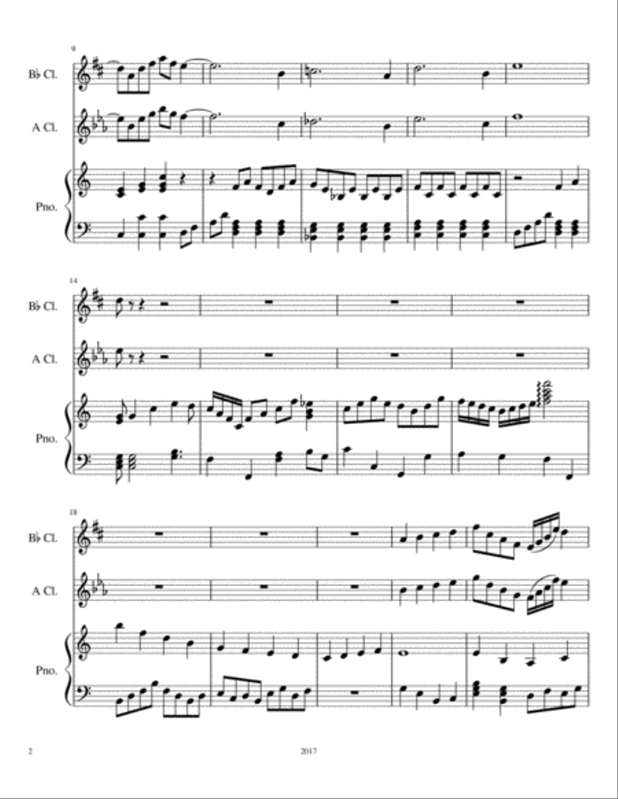 The Moonflower Clarinet Solo scores gallery preview page 2