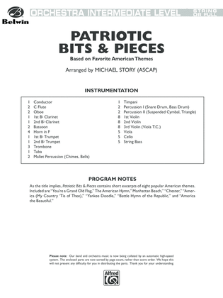 Book cover for Patriotic Bits & Pieces (based on Favorite American Themes): Score
