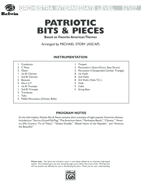 Patriotic Bits & Pieces (based on Favorite American Themes): Score