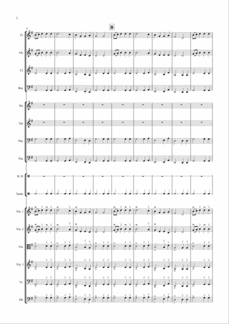 Basse Dance by Susato for School Orchestra Full Orchestra scores gallery preview page 2