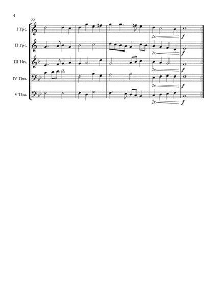 The Honie-Suckle PGA 60 (Anthony Holborne) Brass Quintet arr. Adrian Wagner image number null