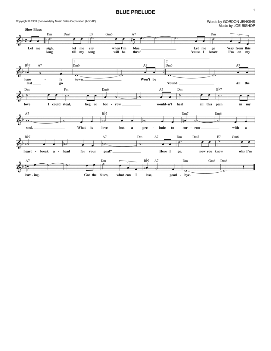 Blue Prelude Blue Prelude Electric Guitar scores gallery preview page 1