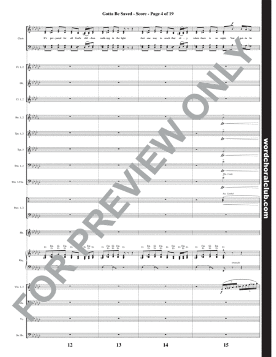 Southern Gospel Sounds - Orchestration Set of Parts scores gallery preview page 5