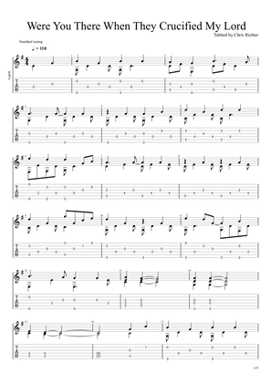 Were You There (When They Crucified My Lord) (Solo Fingerstyle Guitar Tab)