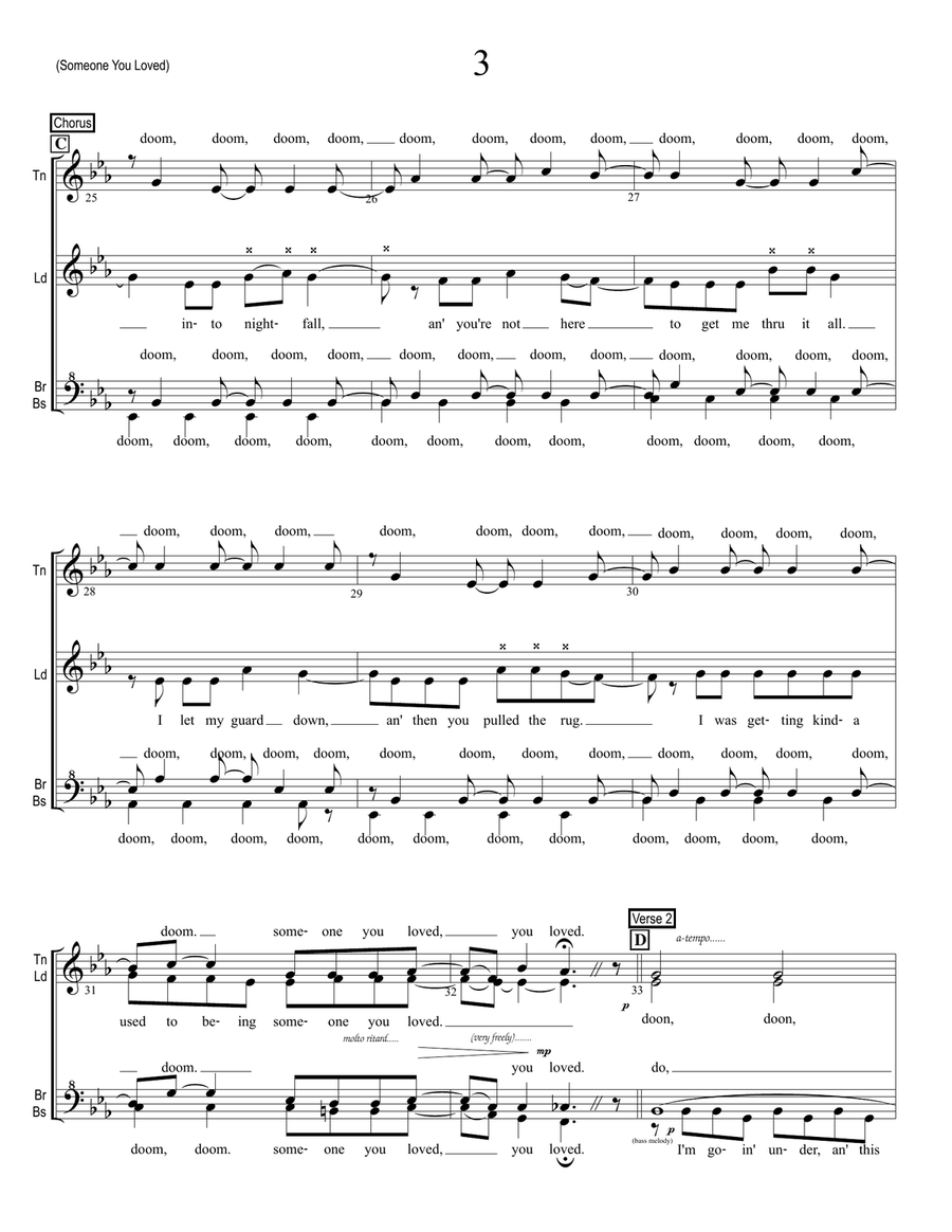 Someone You Loved Someone You Loved SSAA scores gallery preview page 3