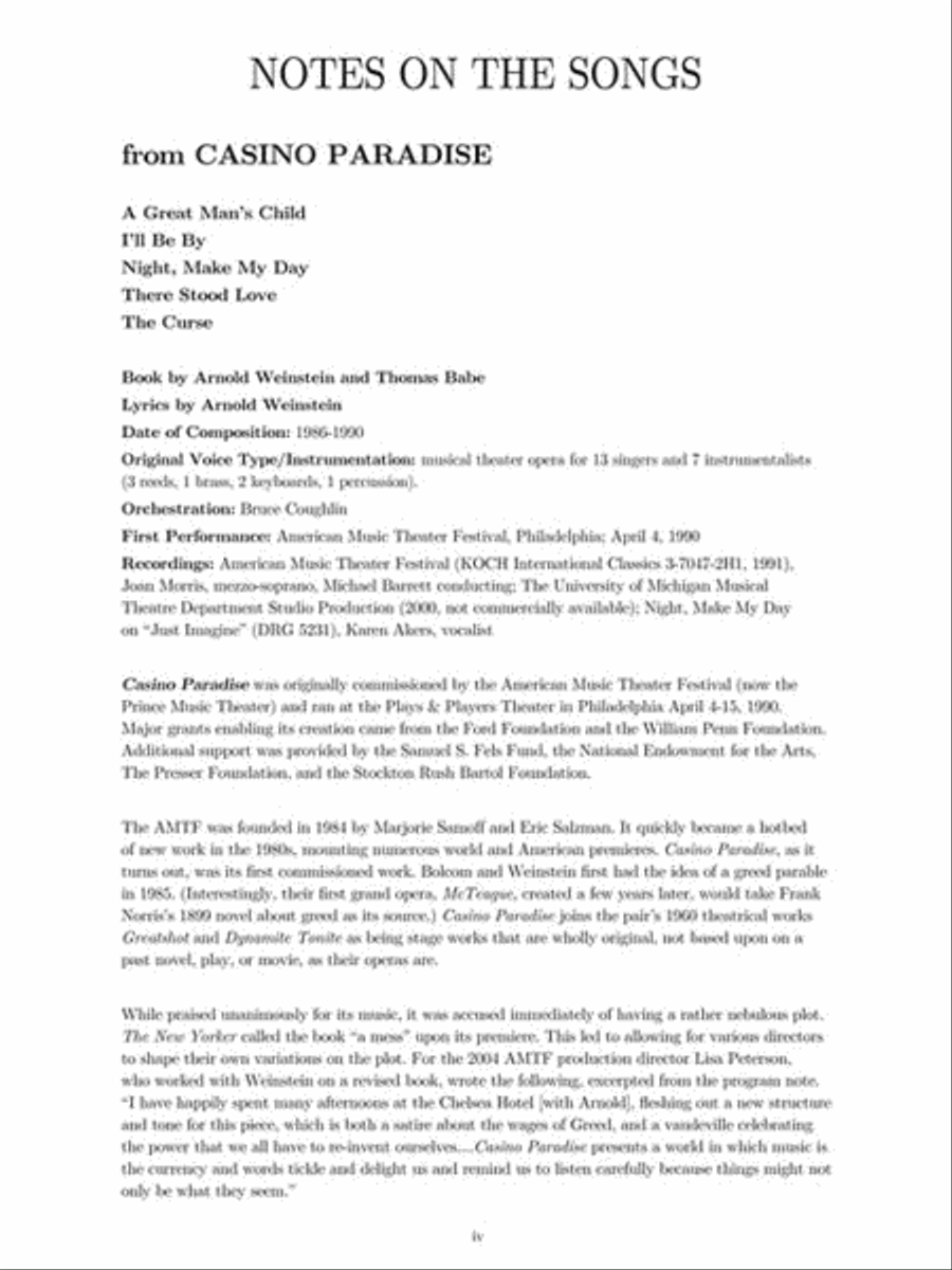 William Bolcom: Theatrical Songs High Voice scores gallery preview page 4