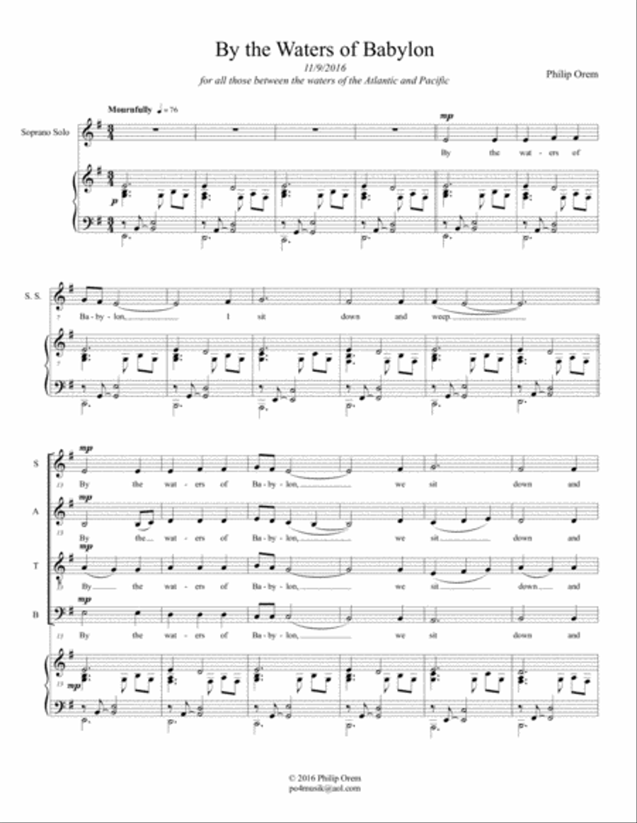 By the Waters of Babylon 4-Part scores gallery preview page 2