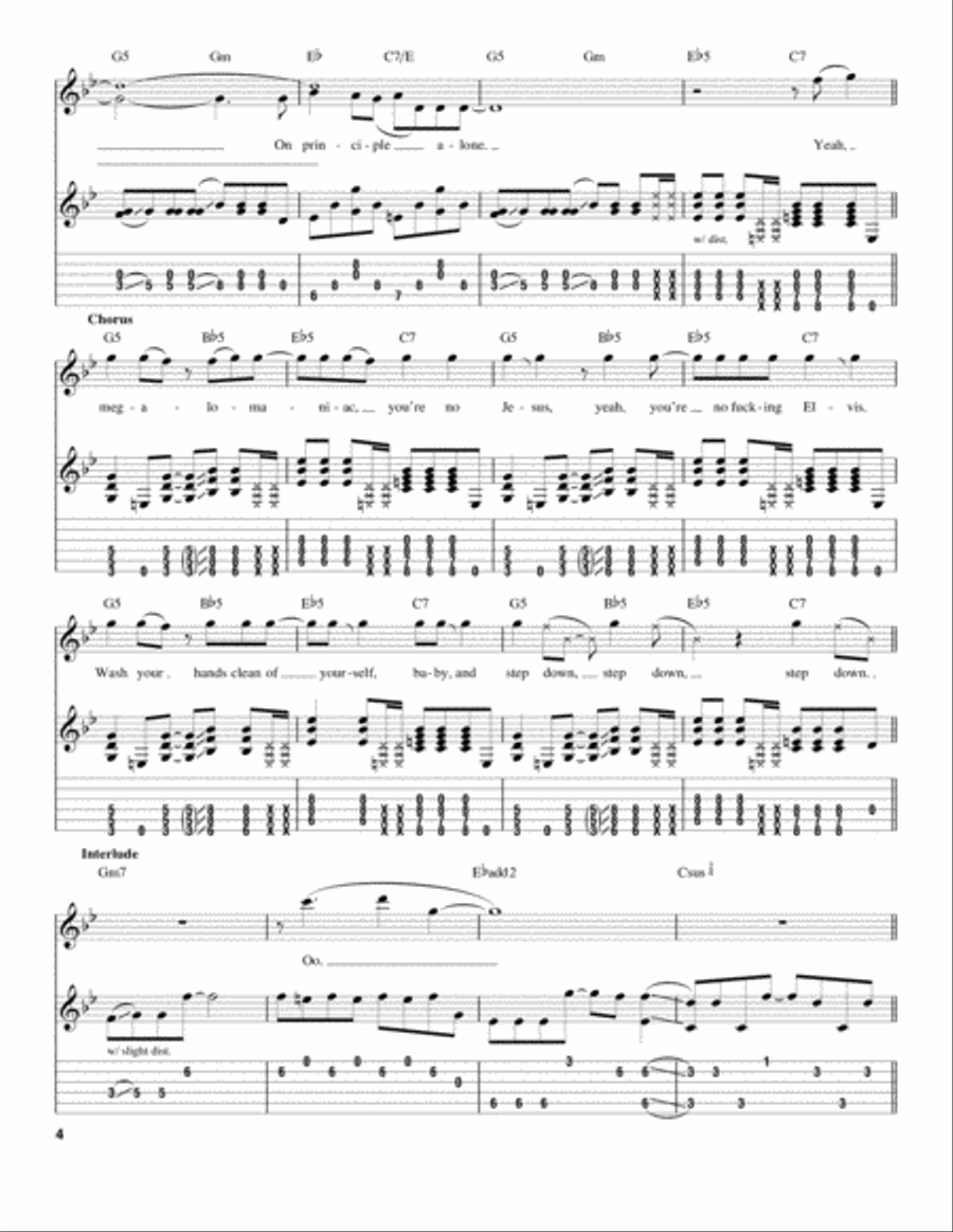 Megalomaniac Megalomaniac Acoustic Guitar scores gallery preview page 4