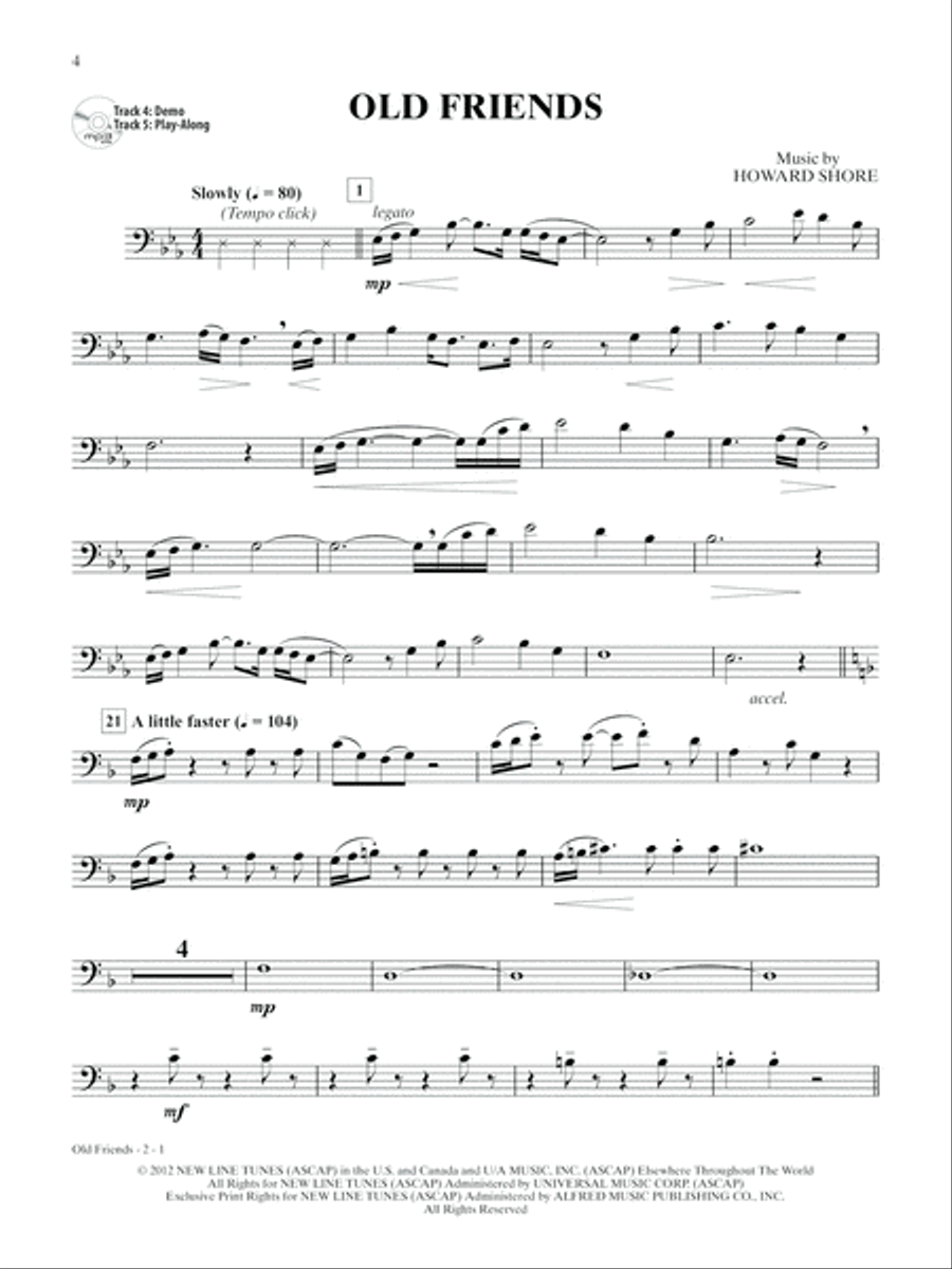 The Hobbit -- An Unexpected Journey Instrumental Solos Trombone scores gallery preview page 3