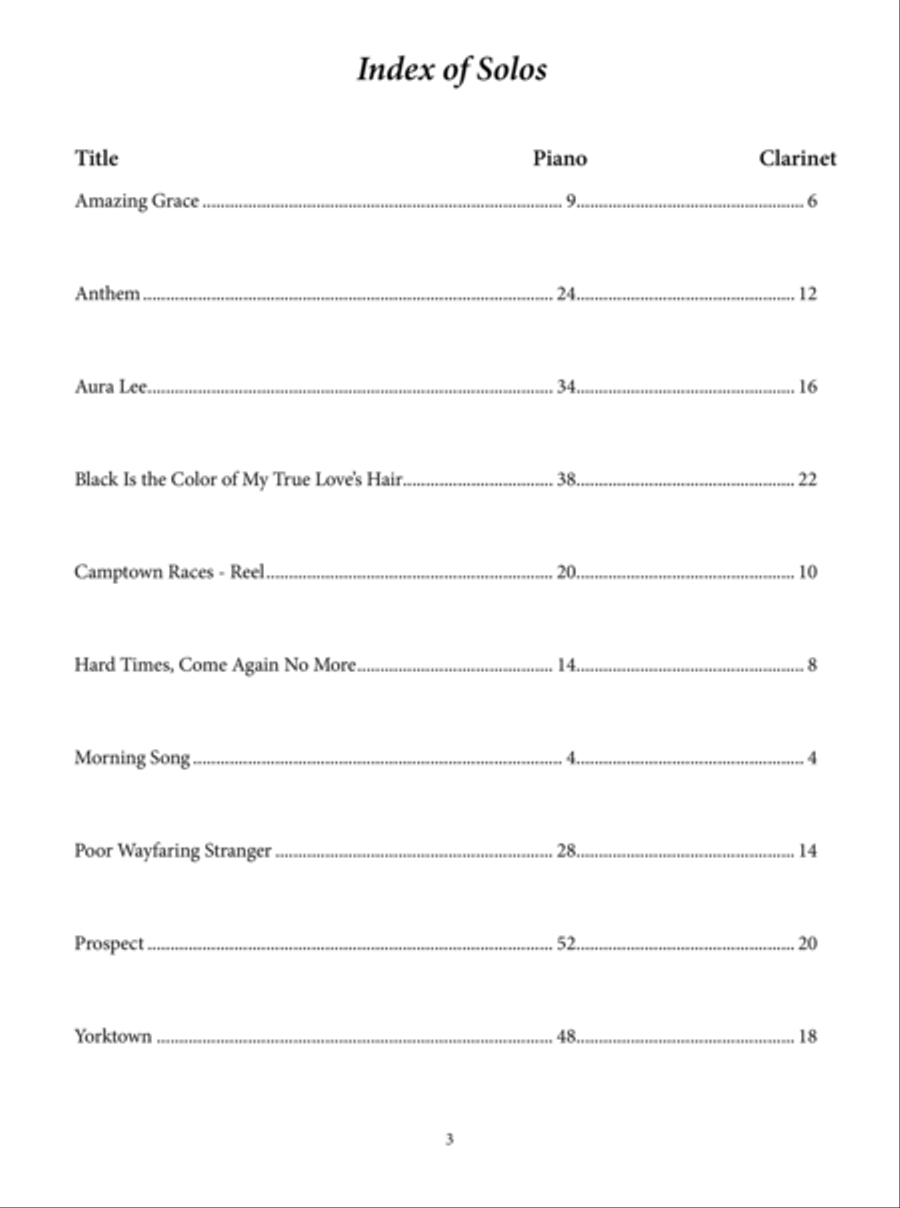 American Song Collection for Clarinet and Piano Clarinet Solo scores gallery preview page 4