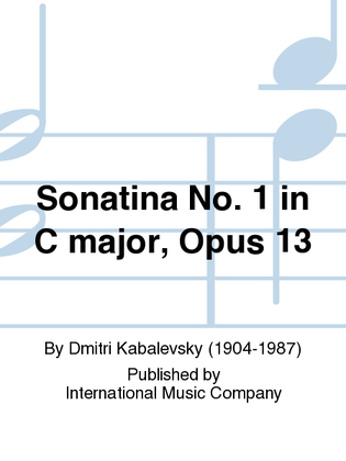 Book cover for Sonatina No. 1 In C Major, Opus 13