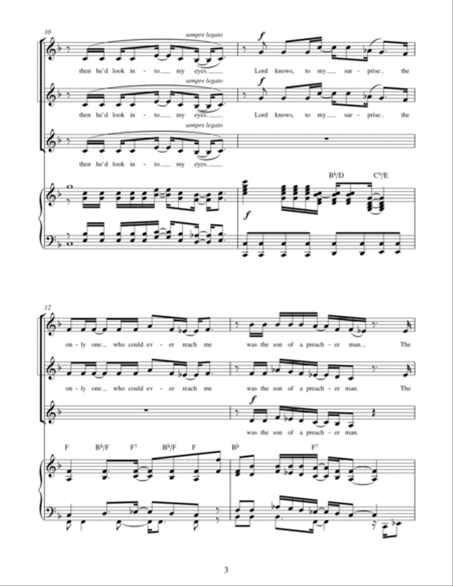 Son-Of-A-Preacher Man (arr. Berty Rice) SSA scores gallery preview page 3