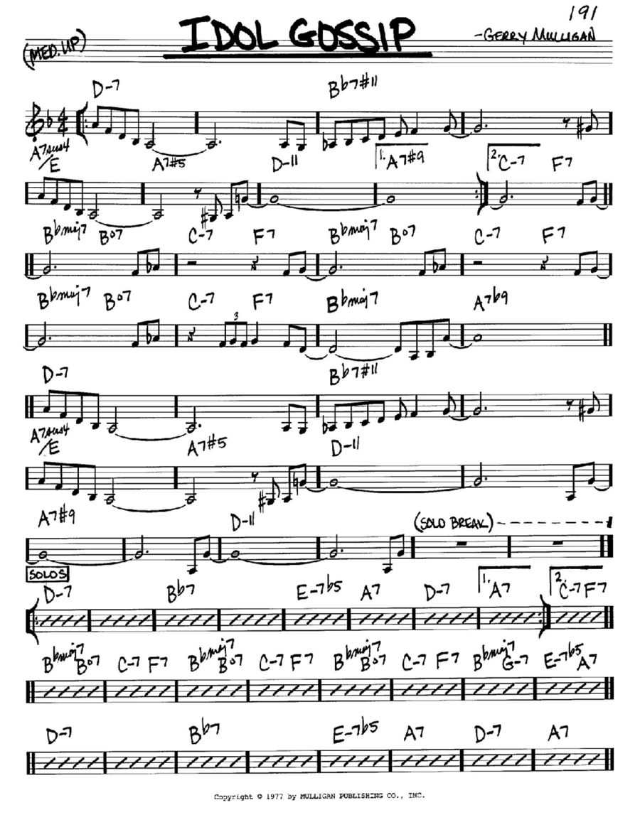 Idol Gossip C Instrument scores gallery preview page 1