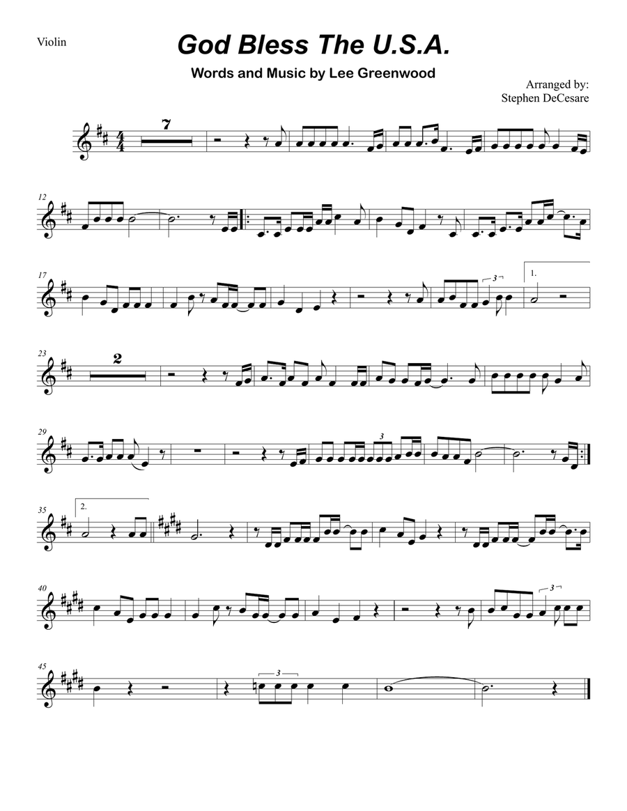 God Bless The U.S.A. Piano Trio scores gallery preview page 6