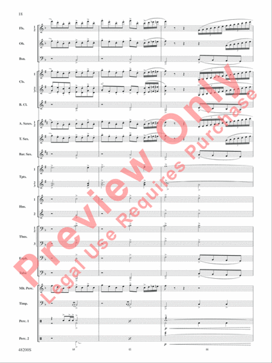 Angels of Joy! Concert Band scores gallery preview page 19