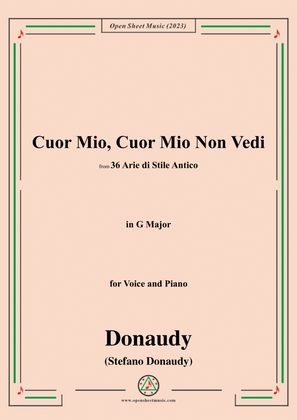 Donaudy-Cuor Mio,Cuor Mio Non Vedi,in G Major