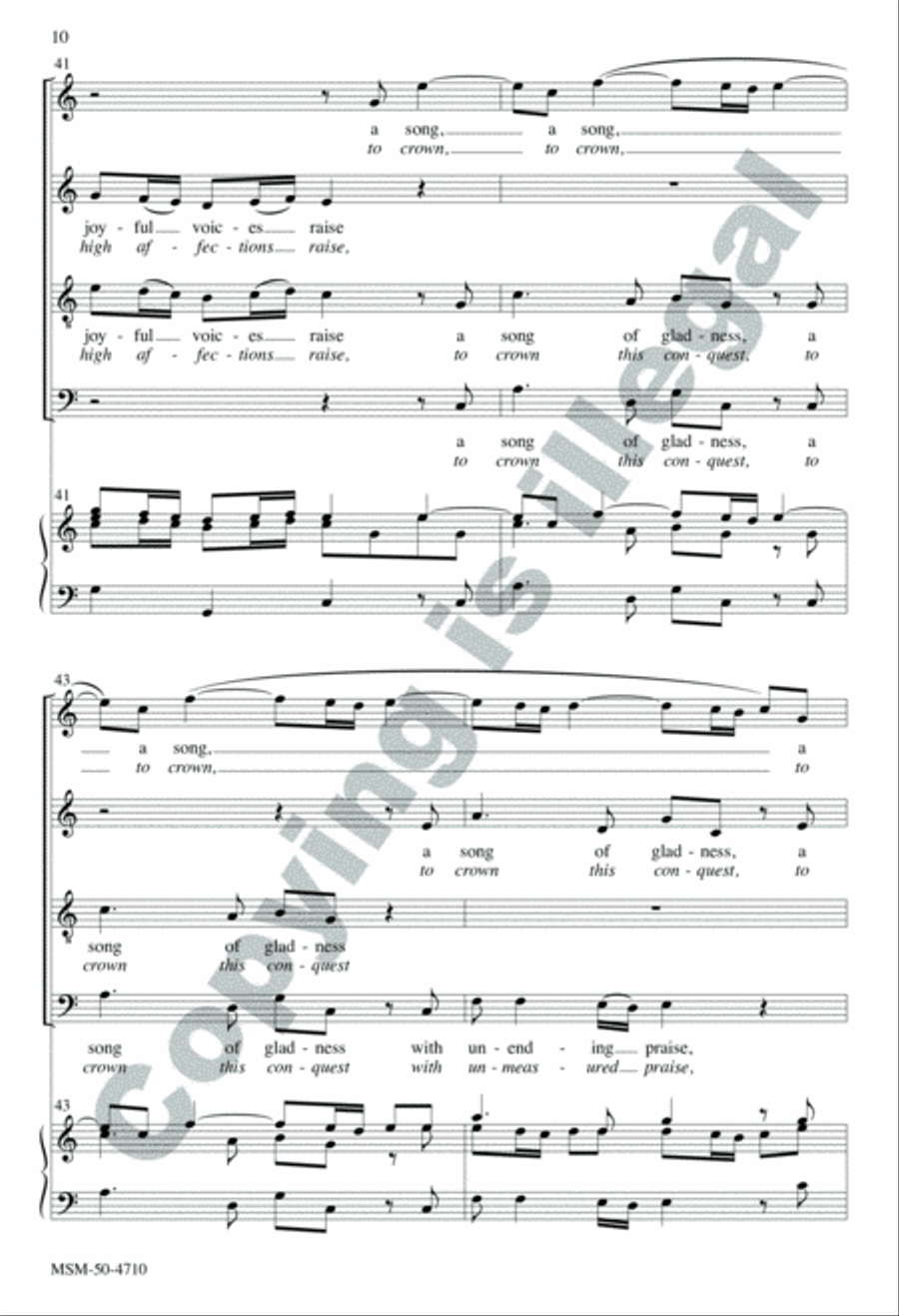 Sing unto God from Judas Maccabaeus 4-Part scores gallery preview page 10