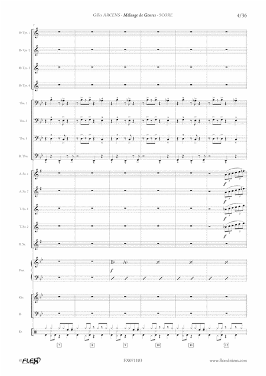 Melange de Genres Melange de Genres Big Band scores gallery preview page 4