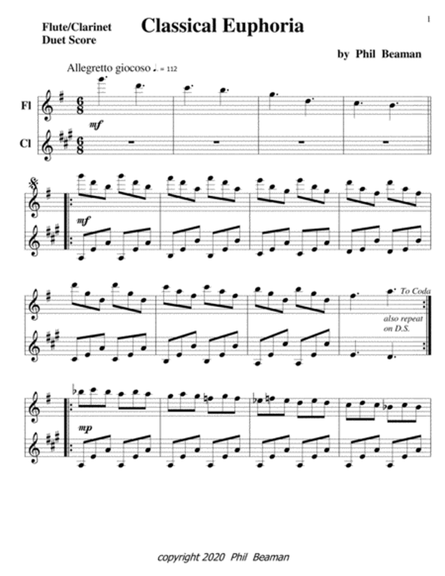 Classical Euphoria-flute/clarinet duet image number null