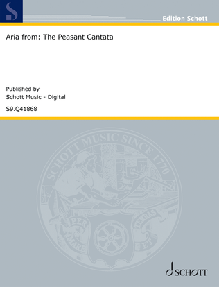 Book cover for Aria from: The Peasant Cantata