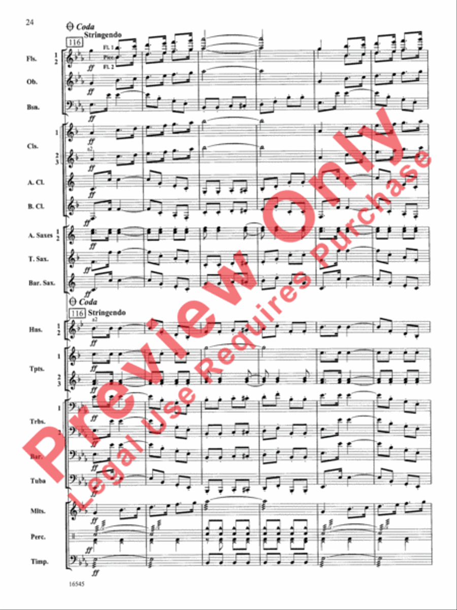 William Tell Overture Concert Band scores gallery preview page 25