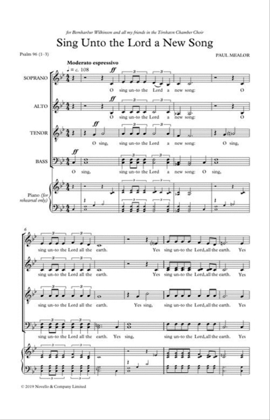 Sing Unto the Lord a New Song 4-Part scores gallery preview page 4