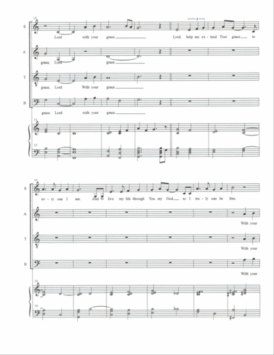 With Your Grace 4-Part scores gallery preview page 2