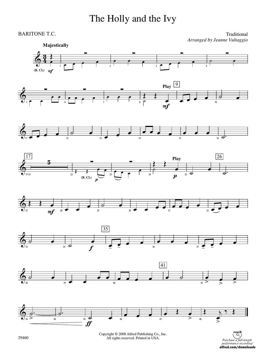 The Holly and the Ivy: Baritone T.C.
